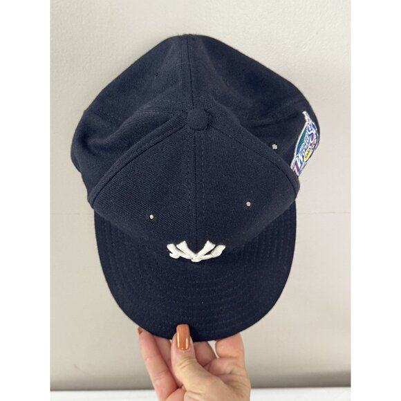 Vintage 90s Y2K New Yankees NY Navy 59/50 - 7 1/4 1998 World Series Baseball Cap - Picture 6 of 15